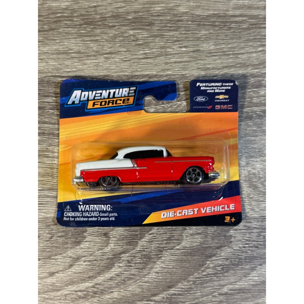 Adventure Force Die-Cast Vehicle 1955 Chevrolet Bel Air Red White 1:64 Scale